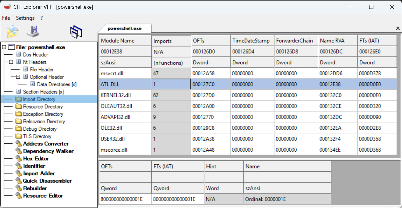 powershell.exe import directory